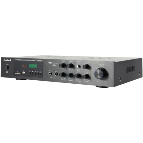 Amplificateur HiFi 5 Canaux Bluetooth 600W - Ampli Stéréo Avec FM, USB, RCA Et 2 Micros Pour Home Cinéma Et Karaoké
