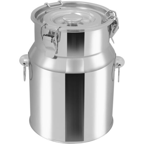 Bidon à lait 5 L/1,32 gallon, pichet à lait robuste, seau à lait, bidon à lait, pichet fourre-tout avec couvercle hermétique pour le stockage du lait et du vin liquide (1/5)