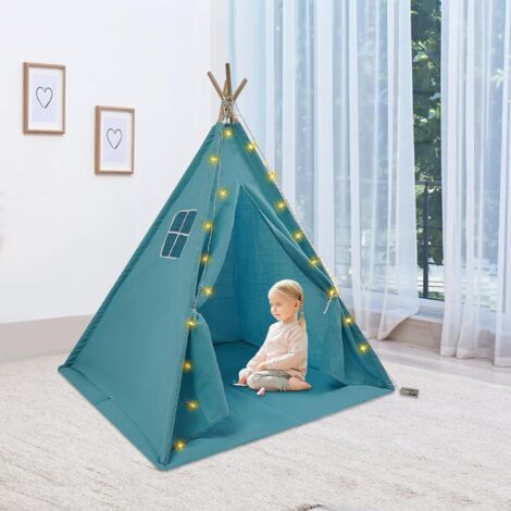 RAI Tipi Enfant avec Tapis de Sol, Toile Enfants Jouent Tente pour