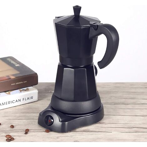 Cafetière Expresso Moka 6 Tasses - Acier Inoxydable - Compatible Toutes Plaques - 300ml - Camping