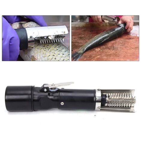 Détartreur De Poisson Électrique détartreurs de pêche Propre décapant de Poisson Écailleur à Poisson 120W Noir pour Le marché aux légumes, Les Restaurants, l'usage Domestique (1/5)