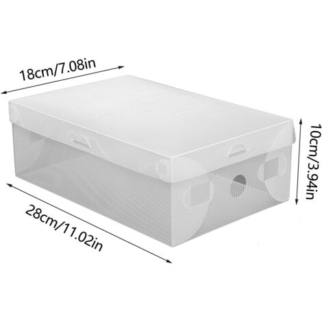 Operitacx Boîte De Rangement A4 Transparente Empilable - Porte-Documents Avec Clip - Organisateur Papier Bureau École Fournitures - Plastique PET Solide