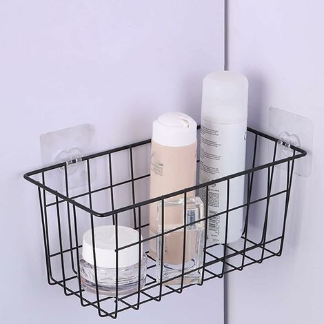 Lot De 4 Paniers Muraux En Métal Blanc - Grilles Rangement Avec Crochets - 15,75 X 5,91 X 1,97 Pouces