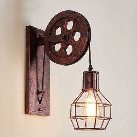 Applique Murale Rétro Boule De Verre - Luminaire LED Industriel Pour Salon, Chambre Ou Couloir - 14