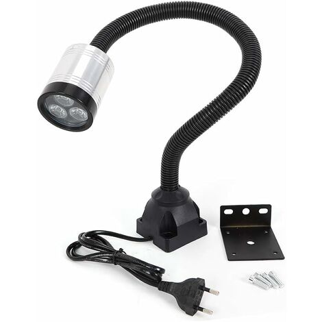 Lampe de machine à LED 6 W - Lampe de travail - Flexible - Support  magnétique - Base fixe (base magnétique carrée)