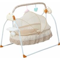 Gojoy – Lit bébé électrique 3 vitesses – Balançoire avec jouets – Matelas respirant – Pliable avec télécommande – Charge max 25 kg