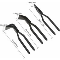 Jeu De Pinces à Tôle à 3 Types De Mâchoires Droites à 45 Et