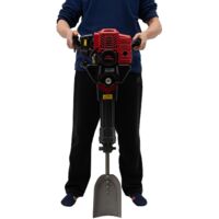 Motoculteur Essence 52cc 2 Temps | 4 Lames Acier, Labour 3-12 Cm Profondeur, Jardin Potager – 6500 Tr/min