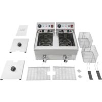 Friteuse Électrique 6L 2500W Inox - Friteuse Commerciale Professionnelle Restaurants
