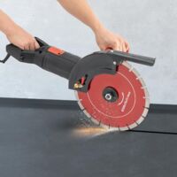 Scie à Béton électrique, 3000 W, 4300 Tr / Min, Disqueuse à Béton, Avec Deux Lames D'origine De