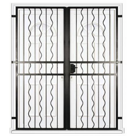 Grille porte Azur -2 vantaux pour encadrure H=200 cm x L=200 cm (côte tableau) (1/2)