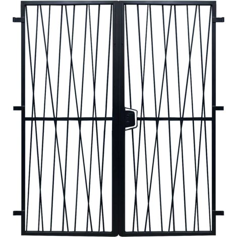 Grille porte Savane -2 vantaux pour encadrure H=200 cm x L=120 cm (côte tableau) (1/2)