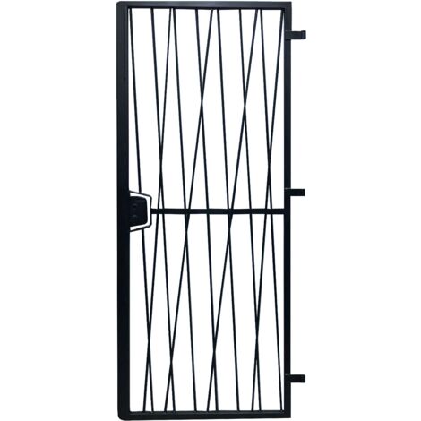 Grille porte Savane -1 vantail pour encadrure H=200 cm x L=80 cm (côte tableau) (1/2)