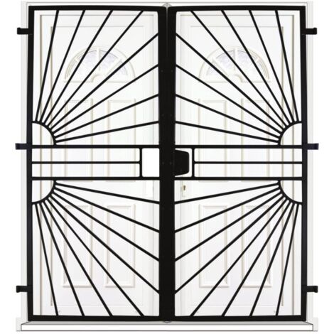 Grille porte Soleil -2 vantaux pour encadrure H=190 cm x L=130 cm (côte tableau) (1/2)