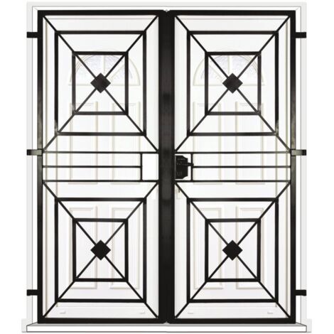 Grille porte Toulousaine -2 vantaux pour encadrure H=210 cm x L=140 cm (côte tableau) (1/2)