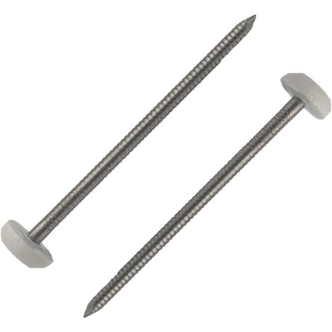 Pointes tête plastifiée 2.10 x 40 mm Blanche – RAL 9010 – Boite 100 pièces (1/3)