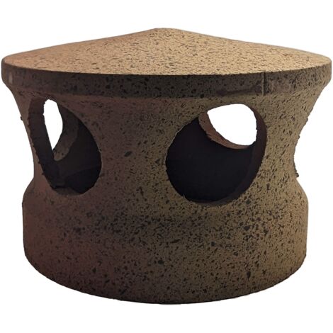 Lanterne rouge-jaune-noir Chapeau Ventilation tuile douille Passage d 150 mm