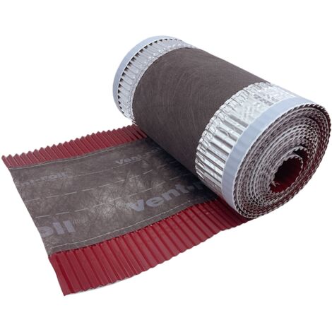 Closoir de Faîtage - Cerise -300 mm X 5 ml - Souple ventilé Aluminium et Fibre - ral 3011 (1/2)