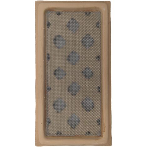 Grille D'aération Rectangulaire En Terre Cuite - Dimensions 13x24 Cm - Couleur Rose Clair - Marque DMS