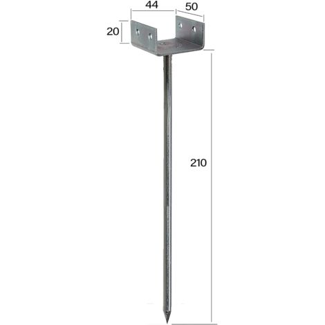 DMS – Support de liteau en acier galvanisé 210 mm – Fixation pour lisses 40 mm – Épaisseur de zinc 10 µm – Pour ventilation toiture (1/2)