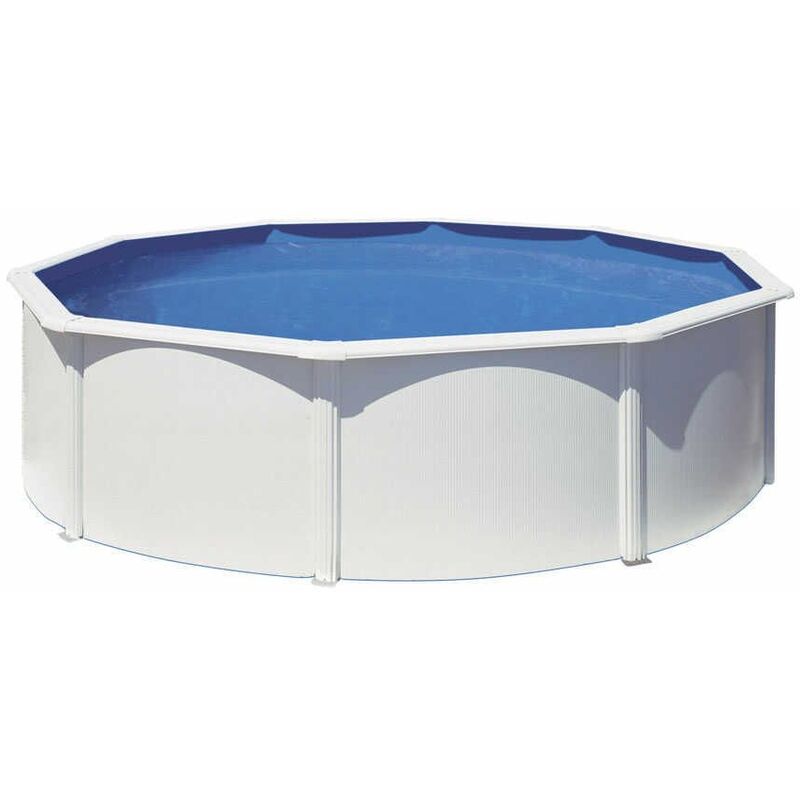 Piscina desmontable Gre Fidji circular de acero chapa blanca profundidad 1,20 m Piscina desmontable Gre circular Fidji Ø 240 x 120 cm