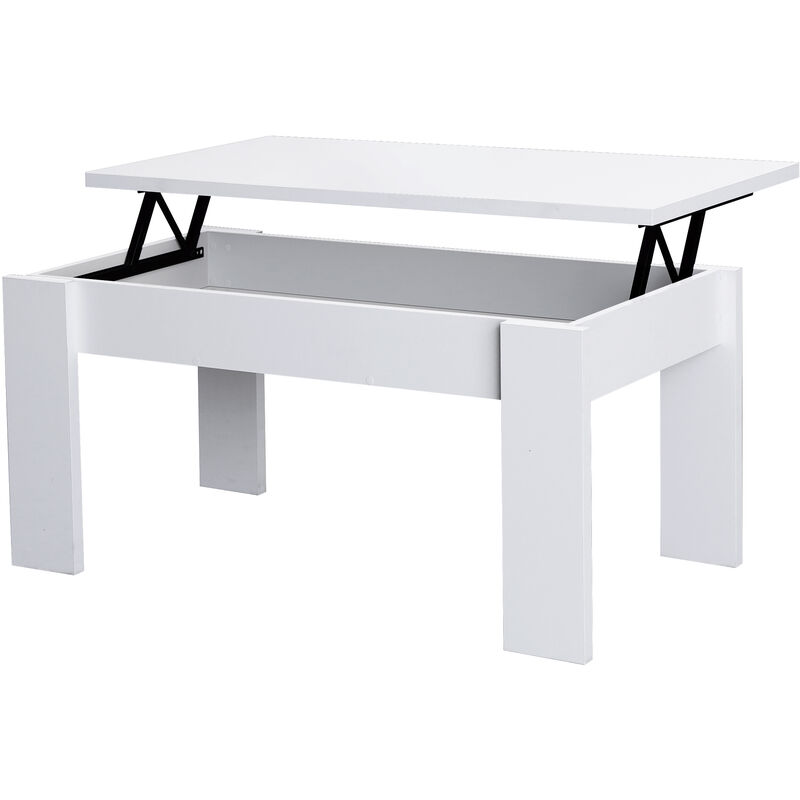 Mesa Centro - Venprodin - 51/63X105X55Cm - Blanco