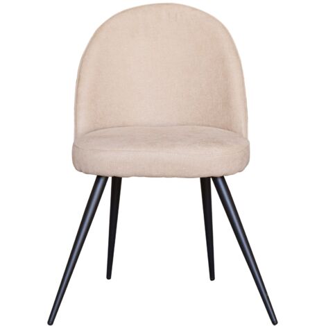 Juedo De Dos Sillas De Comedor Tapizada Beig (1/3)