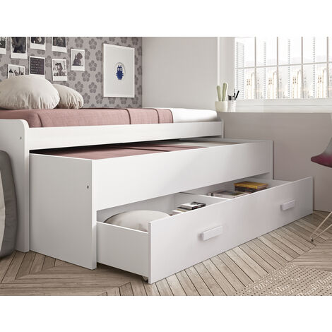 Pack Habitación Juvenil Infantil Rosa Gris Blanco Alpes Completo (cama Nido +estante+armario+escritorio+estantería) Con Somieres con Ofertas en  Carrefour