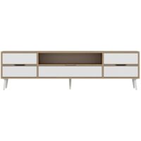 Mueble De Tv Elina Con Almacenamiento Color Blanco
