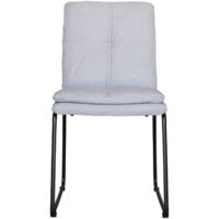 Juego De Dos Sillas De Comedor Tapizada Gris