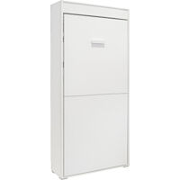 Cama Abatible Vertical De 90X190 Color Blanco
