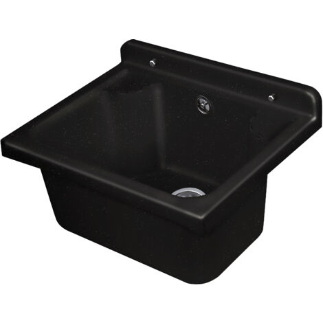 Pilozzo mural 42,5 cm en PP Mini&Smart avec grille - Couleur : NOIR BRILLANT