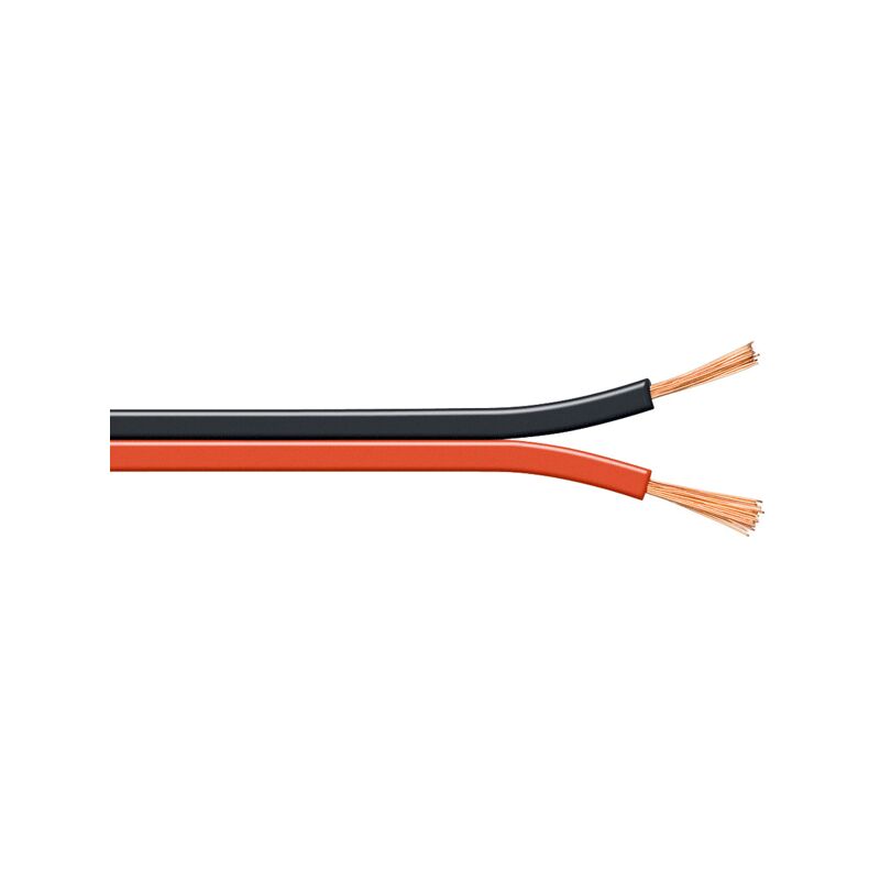 Câble Haut-parleur Jumelé 10m - Section 2x4mm², Conducteur CCA, Couleur Rouge/noir - Pour Installation Hi-Fi Et Home Cinéma