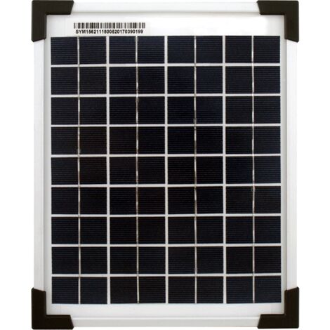 Panneau solaire polycristallin 5W 12V – Verre de sécurité résistant – Cadre en aluminium robuste – Pour systèmes off-grid et éclairage autonome – Electris