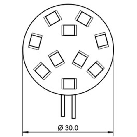 Lampe LED G4 10-30V 2W5 blanc froid diamètre 30 mm