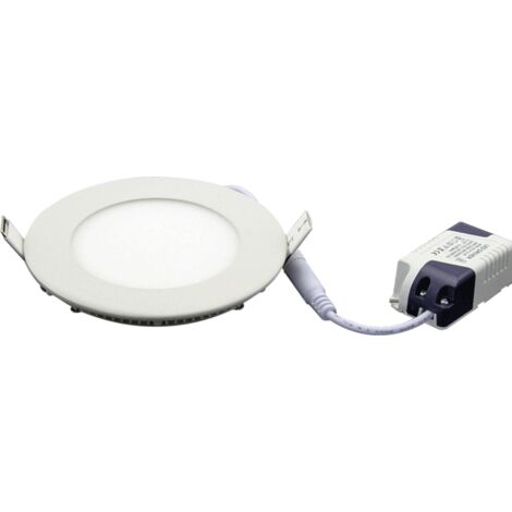 Plafonnier LED 6W 230V encastrable ultra fin teinte blanc chaud (1/4)