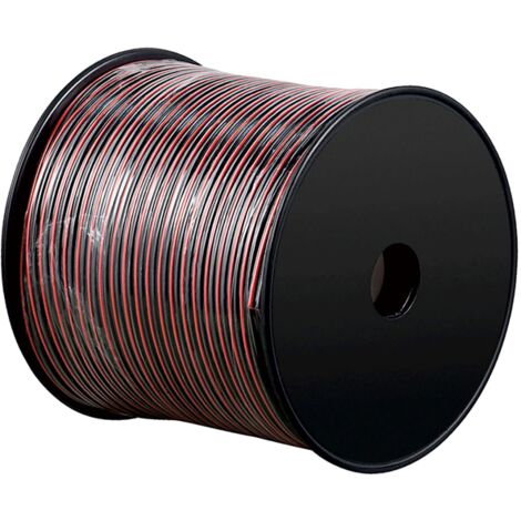 Câble Haut-parleur Lumonic 50m - 2x4mm² CCA - Rouge/Noir - Pour Home Cinéma Et Hi-Fi - Installation Facile
