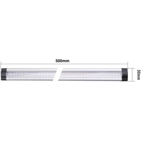 Réglette LED aluminium 0m50 69 LED SMD blanc neutre