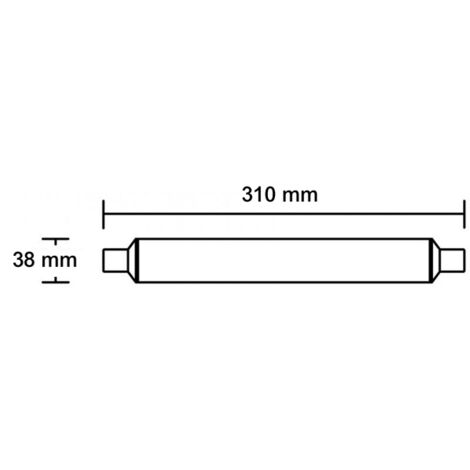 Tube LED S19 Type Linolite 6W  230V 31 cm 6W Blanc Neutre