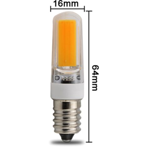 Lampe LED COB E14 3W 230V blanc chaud diamètre 16 mm (1/2)