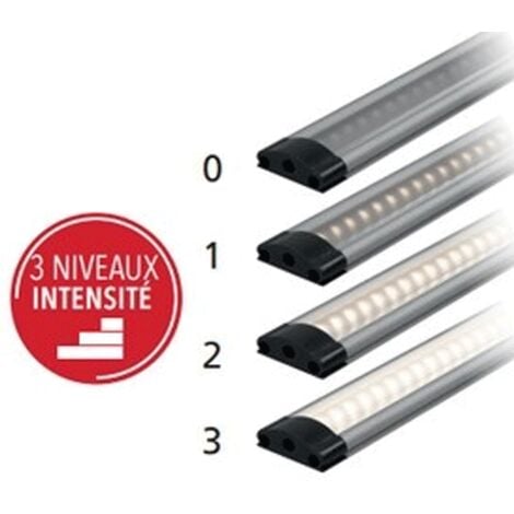 Réglette LED 50 CM Dimmable tactile avec alimentation