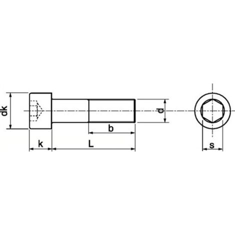 10 Vis BTR Inox A2 6 pans creux 6 x 60  mm
