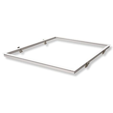 Vision-El – Kit de pose en placo pour dalle LED 600 x 600 mm – Aluminium blanc – Clips de fixation pour finition parfaite (1/3)