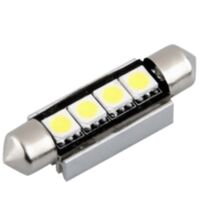 Lot de 2 lampes LED navette 42 mm 12VDC 1W5 blanc froid