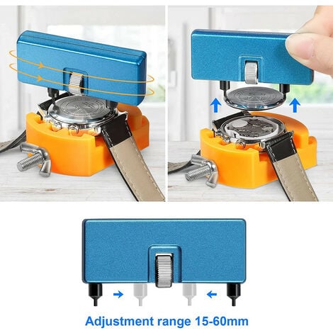 8Pcs Outil Changement Pile Montre Kits-Ouvre Boitier Montre Utilisé pour Ouvrir le couvercle de la Montre en Tournant Réparation