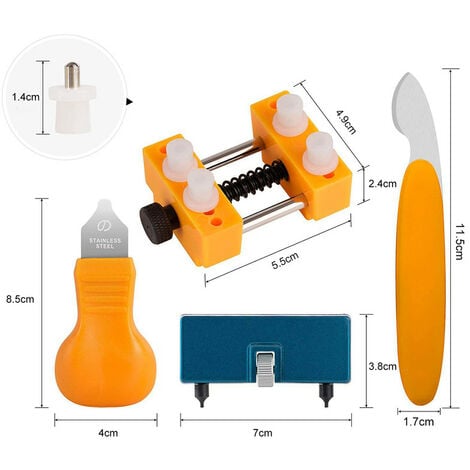 8Pcs Outil Changement Pile Montre Kits-Ouvre Boitier Montre Utilisé pour Ouvrir le couvercle de la Montre en Tournant Réparation