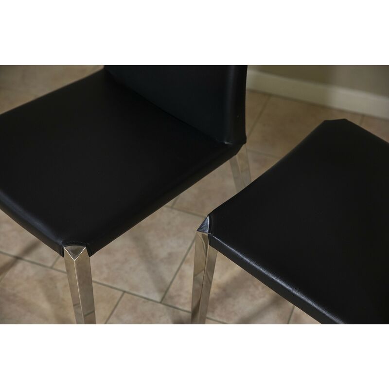 GIZNXBA Sedie Da Pranzo Moderne In Pelle Sedie Imbottite Con Gambe In Metallo, Sedia Cucina Sedia D'accento Sedie Laterali In Pelle Moderne Per Soggiorno, Cucina(/Gray,Set of 2