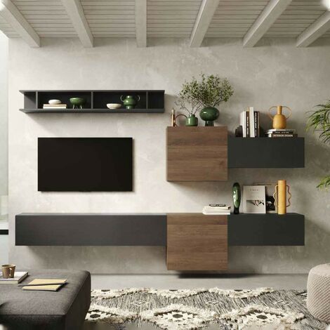 Parete attrezzata soggiorno comp 22 - Infinity LAVA / MERCURE
