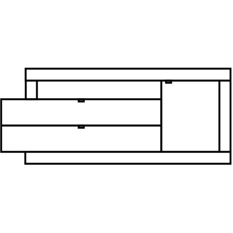 Stilprojectstore - Madia soggiorno 1 anta 2 cassetti L159x65x42 cm -  Freedom (Lava/Mercure) : : Casa e cucina