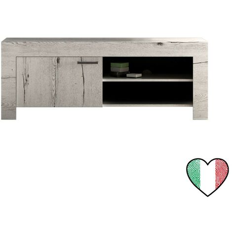 Stilprojectstore - Mobile Porta TV laccato bianco effetto marmo L.120 - 1  anta e 1 cassetto - Dream